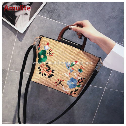 Cheap fashion leisure hangbag straw bag